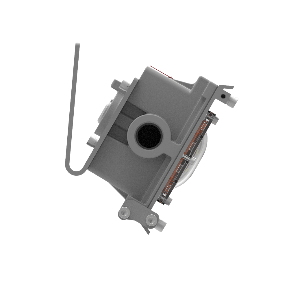 LED Hazardous Location Wall-Pack Light - detailed view 3 showing explosion proof construction for C2D1, C1D2 applications